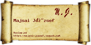 Majsai József névjegykártya